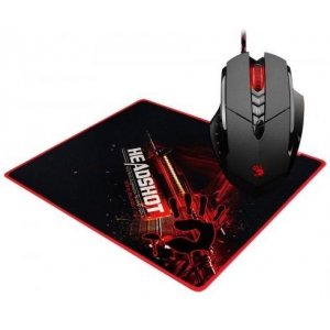 Bloody V7M71 RGB-Black USB Проводная игровая мышь + коврик